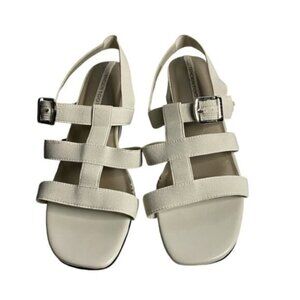 Tender Tootsies Women’s Ivory Slingback Open Toe Sandals